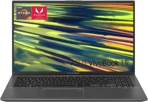 ASUS VivoBook - Portátil delgado y ligero, pantalla FHD de 15.6 pulgadas, procesador AMD Ryzen 3 3250U, gráficos AMD Radeon, teclado retroiluminado,
