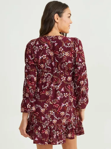 Miniatura 3 de ALTAR'D STATE Vestido de manga larga para mujer, con estampado floral, cuello cuadrado, casual, para verano y otoño