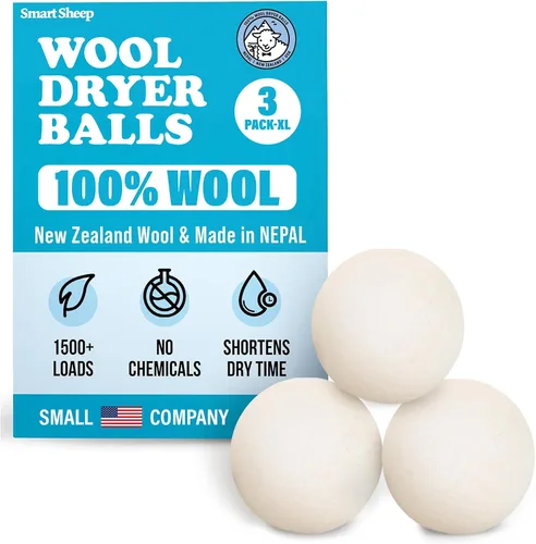 Miniatura 10 de Smart Sheep Paquete de 3 - Bolas de Secadora de Lana Natural Premium XL - Galardonadas - Reemplazan las Hojas de Secadora - Bolas de Lavandería