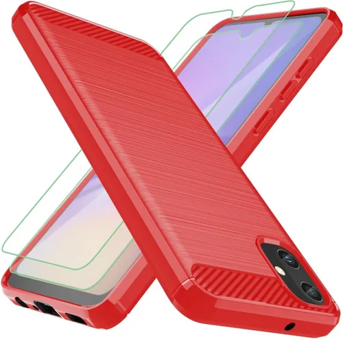 Miniatura 8 de Osophter Para Galaxy A05 Caso: con 2 unids Protector de pantalla Absorción de Golpes Flexible TPU Cubierta Protectora de Caucho para Samsung Galaxy
