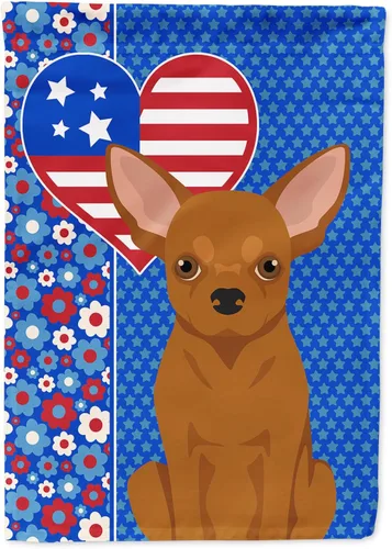 Miniatura 241 de Caroline's Treasures WDK5119GF - Bandera de jardín americana de Airedale Terrier de Estados Unidos, color negro y tostado, bandera decorativa