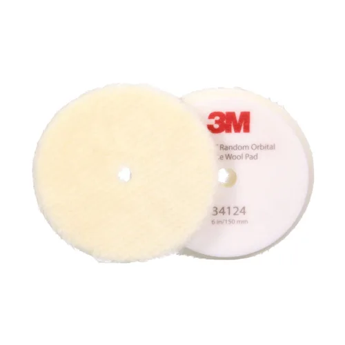 Miniatura 13 de 3M Perfect-It Almohadilla de compuesto orbital aleatorio de lana media, 6"/150 mm, Blanca, 34125, Almohadillas orbitales para compuesto y pulido