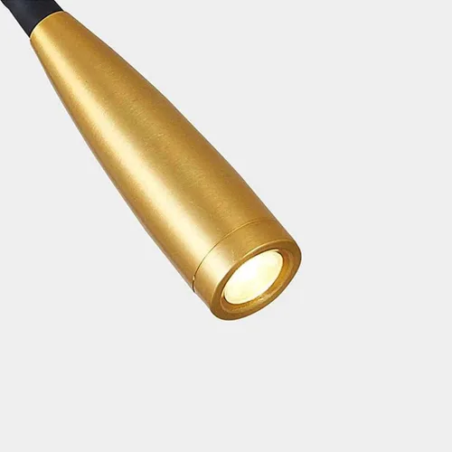 Miniatura 5 de Manguera de cuello de cisne flexible LED para pared, luz de lectura enfocada para dormitorio, lámpara de pared ajustable para cabecero de noche, Oro