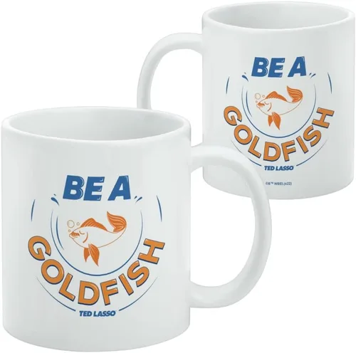Miniatura 2 de Ted Lasso Be A Goldfish - Taza de café de cerámica, novedosa taza de regalo para café, té y bebidas calientes, 11 onzas, color blanco