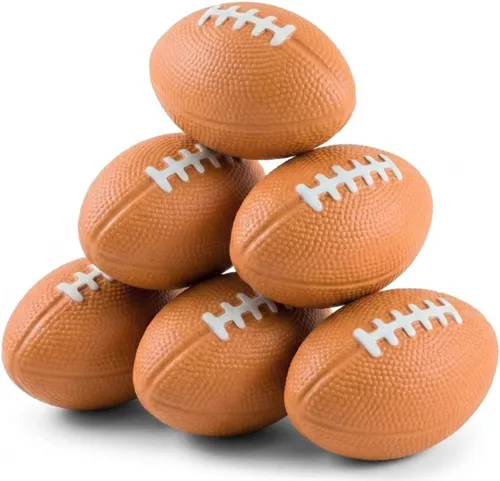 ALISSAR Paquete de 6 mini pelotas de fútbol de 5.7 pulgadas, mini pelotas de fútbol de espuma para decoración de fiesta de fútbol y superbowl,