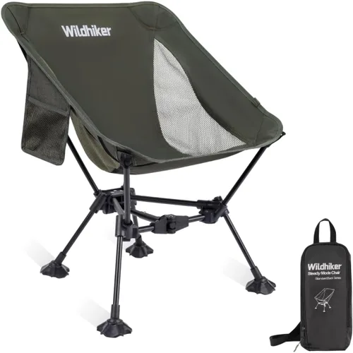 Miniatura 9 de Wildhiker Silla de mochilero ultraligera – Sillas de camping compactas para adultos con bolsa, pesa 2.8 libras con pies grandes que no se hunden