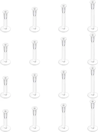Miniatura 3 de Aretes transparentes para deporte/trabajo, aretes de plástico de 3 mm para orejas sensibles, aretes de tuerca transparentes invisibles de 100 pares
