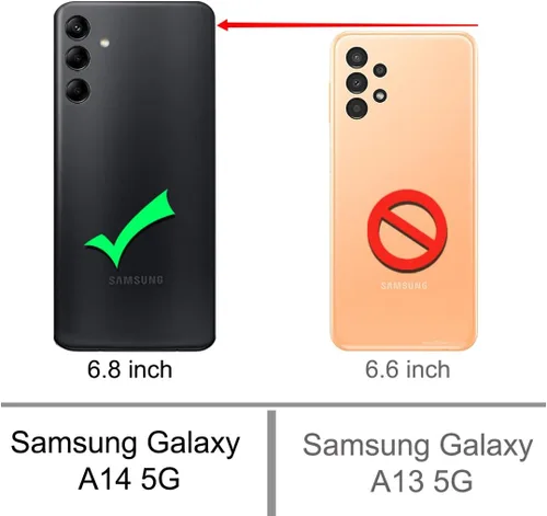 Miniatura 2 de Osophter Funda para Galaxy A14 5G, Samsung Galaxy A14 5G Funda con protector de pantalla de absorción de golpes Flexible TPU Caucho Protector