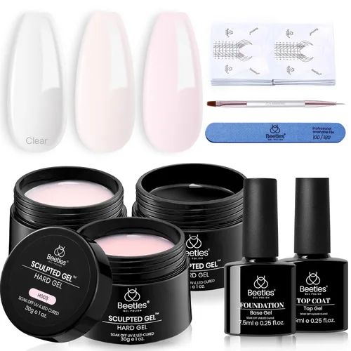 Miniatura 11 de Beetles - Gel Constructor Rosa Nude Gel Esculpido de Alta Dureza para Extensión de Uñas Reparación de Roturas Protección Duradero para Hogar Salón