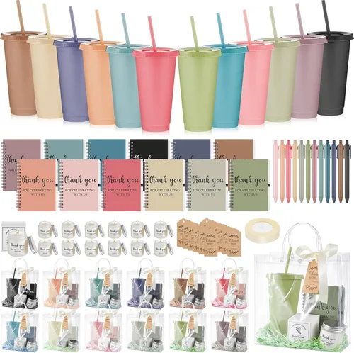 Miniatura 18 de Nuogo Juego de 6 premios de ducha para padres para jugadores, adultos, incluye vaso de plástico, cuaderno, velas perfumadas, bolígrafo, bolsa