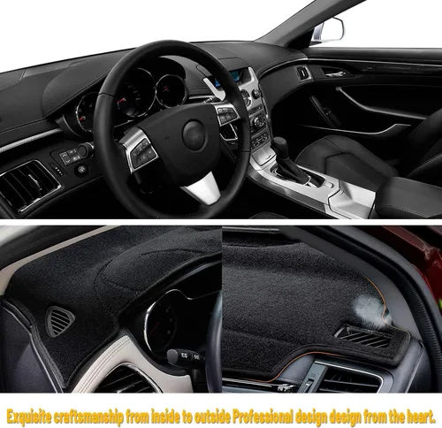 Miniatura 5 de Tapete para cubierta de tablero de instrumentos compatible con Cadillac CTS 2003-2007, protector antideslizante con protección solar (2003-2007)