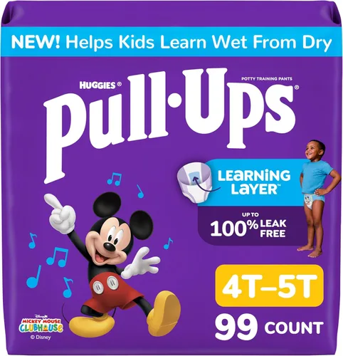 Pull-Ups Pantalones de entrenamiento para niños, talla 4T-5T (38-50 libras), 99 unidades