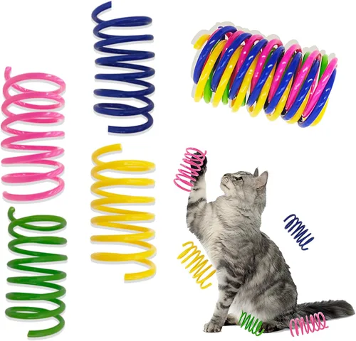Miniatura 11 de Juguetes para gatos de interior, bolas de juguetes para gatos, paquete de 20 juguetes interactivos para gatos con cascabel colorido, cascabel, arco