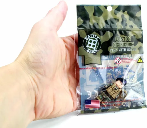 Miniatura 4 de Battle Brick - Minifigura coleccionable de 1.6 pulgadas de alto de las fuerzas de seguridad de la Fuerza Aérea Airman OCP Minifigura militar