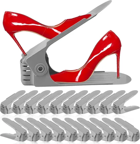 Miniatura 14 de NVGSN Organizador de ranuras para zapatos, paquete de 12 - Organizadores de zapatos para un par de zapatos, ahorradores de espacio para zapatos
