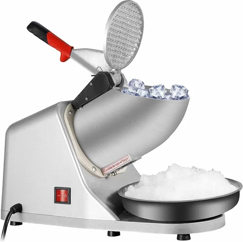 Miniatura 9 de ZENY Trituradoras de hielo eléctricas 300W 2000r/min con hoja de acero inoxidable Máquina de cocina para hacer cono de nieve de hielo afeitado