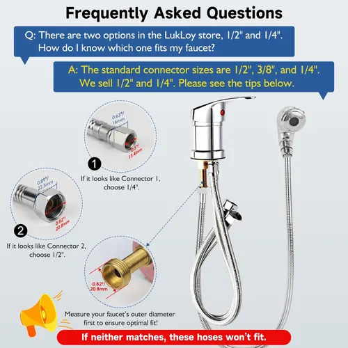 Miniatura 9 de Kit de rociador de manguera de tazón de champú con conector G1/2 pulgadas, manguera de champú de acero inoxidable de 47 pulgadas con cabezal