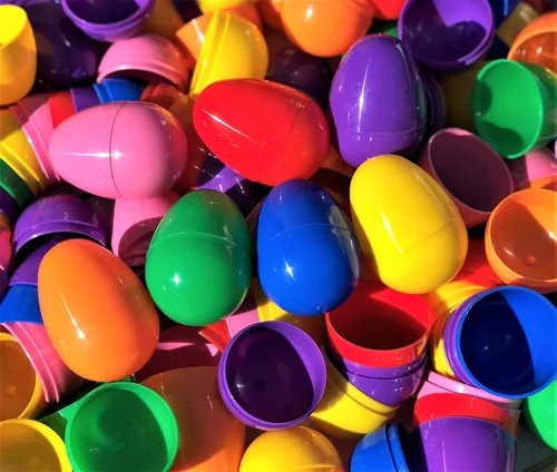 Huevos de Pascua de plástico a granel sin llenar por regalos en abundancia SOLAMENTE Pida de regalos en abundancia para obtener lo que se muestra en