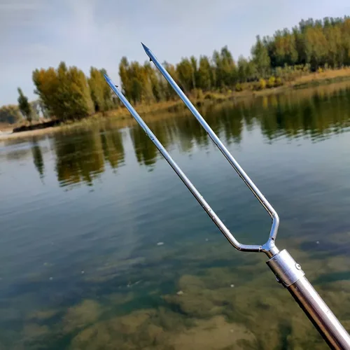 Miniatura 7 de 4 lanza de pesca de acero inoxidable con 2 puntas, gancho roscado de 0.315 pulgadas para aparejos de pesca al aire libre