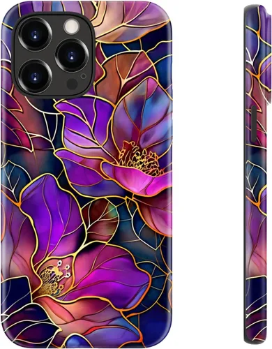 Miniatura 18 de LUHOURI Funda para iPhone 12 Mini, compatible con carga inalámbrica, doble capa, interior de silicona suave + carcasa exterior dura, bonito diseño