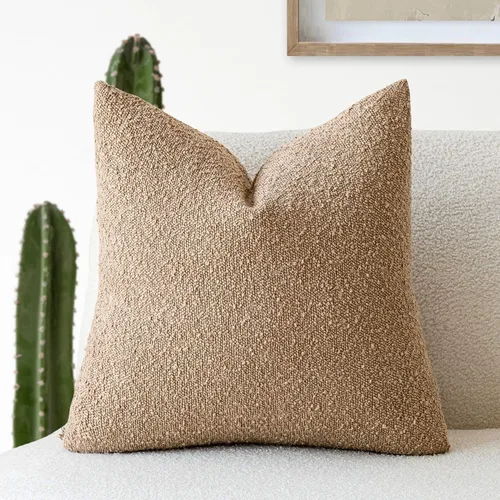 Miniatura 44 de Foindtower Fundas de almohada decorativas con textura de boucle, fundas de almohada sólidas, neutrales, suaves y acogedoras para silla, sofá