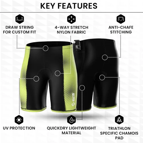 Miniatura 29 de SLS3 Pantalones cortos de triatlón para hombre – Tri Shorts para hombre – 2 bolsillos FRT – Diseñado por atletas para carreras