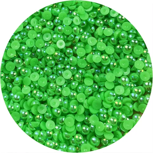 Miniatura 27 de 1000 piezas de cuentas de perla media de 5 mm cuentas de perla plana cuentas de perla redondas planas de plástico para manualidades, embellecimiento