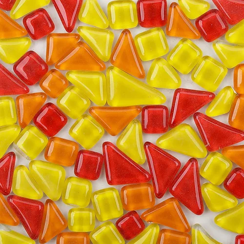 Miniatura 8 de Azulejos de mosaico de 7.05 oz, paquete de azulejos de mosaico de vidrio de cristal, suministros para decoración del hogar, manualidades, platos