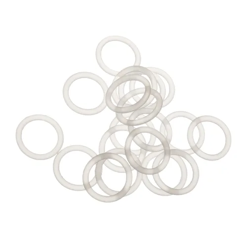 Miniatura 6 de Othmro 20 anillos de sellado de silicona planos blancos, 0.472 x 0.630 x 0.079 in (IDxODxTHK) junta tórica redonda para grifo, ducha, arandelas