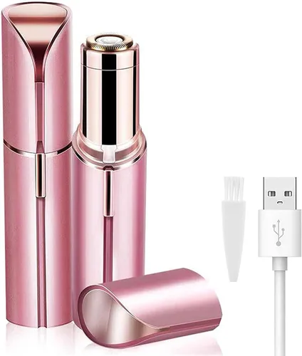 LAIKME Depilación facial para mujeres, mini removedor de pelo, afeitadora eléctrica portátil para labios, barbilla, axila, melocotón fuzz, dedos,