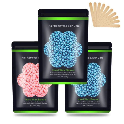 Miniatura 17 de Cuentas de cera para depilación de 10.5 oz (300 g), granos de cera dura para piel sensible brasileña, cara, bikini, cejas, piernas, sin dolor para 3