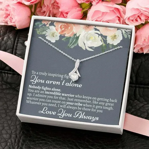Miniatura 7 de Joyería con tarjeta de mensaje, regalos personalizados, collar hecho a mano, collar con tarjeta, tarjeta de mensaje y caja que no estás solo, collar