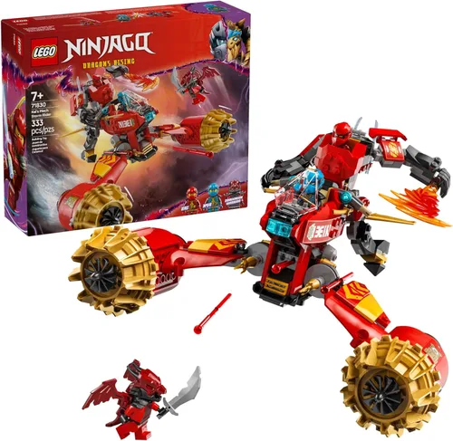 LEGO NINJAGO Kai's Mech Storm Rider Figura de Acción – Juguete de Construcción de Juego Imaginativo para Niños y Niñas, a partir de 7 años – Juguete