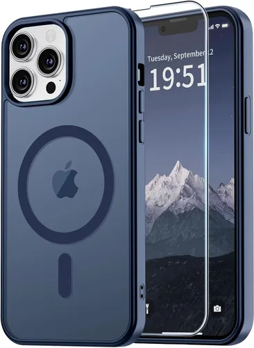 Miniatura 52 de vnnink para iPhone 12 y iPhone 12 Pro, funda de teléfono celular translúcida con protección contra caídas de grado militar, mate magnética