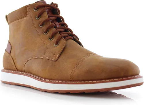 Ferro Aldo Birt MFA506027 - Calzado deportivo medio alto para hombre con espuma viscoelástica, casuales, cuero vegano del desierto, Botas Chukka