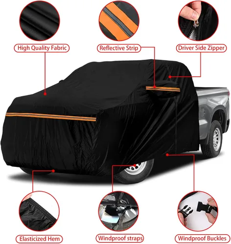 Miniatura 2 de Cubierta impermeable para cabina de camión reemplazable para Ford F-Series, Chevy Silverado, Dodge Ram, GMC Sierra CrewCab de 2 puertas, cubierta