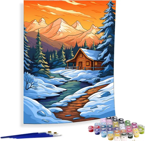 Miniatura 22 de Diymood Kits de pintura por números para adultos, esqueleto, pintura al óleo, pintura al óleo, pintura acrílica por números, kits para niños