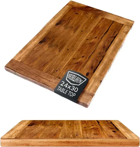 Miniatura 17 de Mesa de madera recuperada, pieza de madera reciclada rústica perfecta para cocinas, comedor y mesas auxiliares