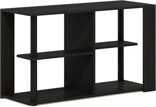 Miniatura 5 de Furinno Romain - Mesa auxiliar estrecha con estantes, color espresso/negro
