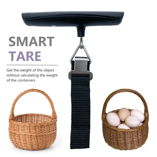Miniatura 3 de NUTRI FIT Báscula de peso para equipaje, báscula de pesaje de peces digital de mano P01, EL70-BLACK, talla única, Peso máximo 110 libras