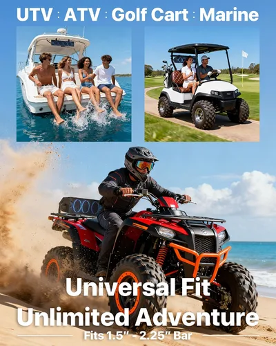Miniatura 6 de GoHawk Barra de sonido UTV de 25 pulgadas, barra de sonido Bluetooth ATV de 6 altavoces con luces RGB, IP66 impermeable SXS y barra de sonido