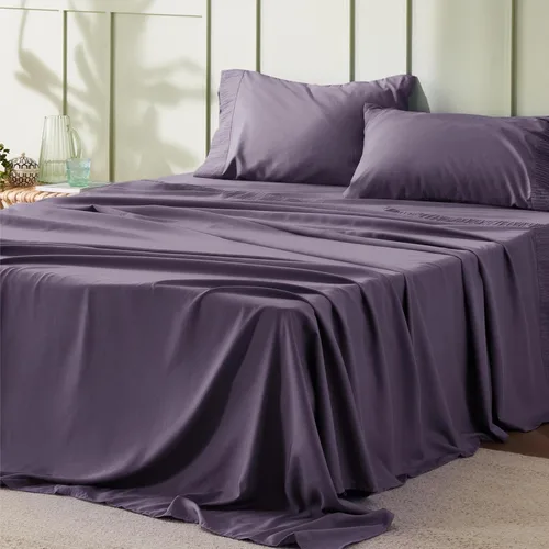 Miniatura 26 de Bedsure Sábanas de tamaño King – Sábanas suaves para cama de tamaño King, 4 piezas de hotel de lujo verde menta, juego de sábanas refrescantes de 11
