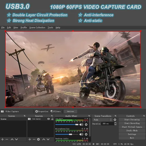 Miniatura 5 de Tarjeta de captura de video 4K HDMI a USB 3.0 1080P 60FPS Cam Link Tarjeta de captura de juegos Adaptador de tarjeta de captura de pantalla