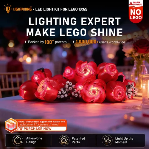 Miniatura 3 de LIGHTAILING Luz para Lego- 10328 Ramo de Rosas - Kit de iluminación LED compatible con el modelo de bloques de construcción Lego - No incluye