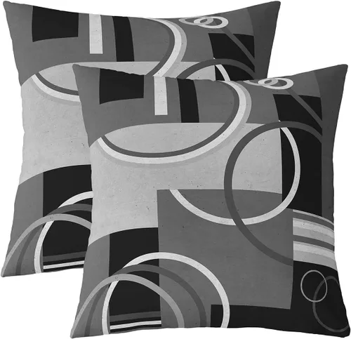 Miniatura 28 de Juego de 2 fundas de almohada de panal de abeja de 16 x 16 pulgadas, fundas de cojín geométricas hexagonales, fundas de almohada de colmena