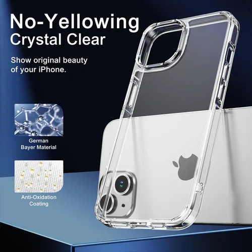Miniatura 2 de Funda transparente para iPhone 13 con protector de pantalla y protector de lente Protección de grado militar 3 en 1, compatible con iPhone 13
