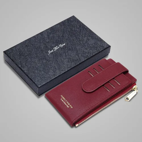 Miniatura 6 de ZRTARY Slim Card Holder Wallets for Women RFID Bifold Card Case Money Organizer with Zipper Pocket