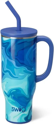 Miniatura 28 de Swig Life - Taza Mega de 40 onzas, Taza de 40 oz con asa y pajita, apta para portavasos, apta para lavavajillas, taza aislante extra grande
