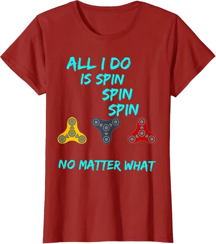 Miniatura 19 de Fidget Spinner All I Do is Spin Fun T-Shirt