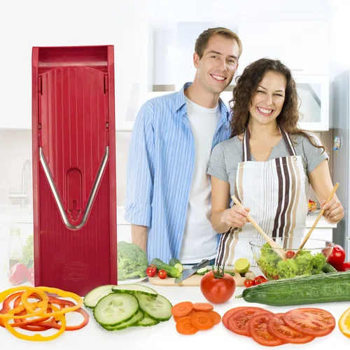 Miniatura 2 de BORNER V Mandoline Slicer Kitchen V1 ClassicLine Starter Set Börner - Calidad fabricada en Alemania, color: rojo